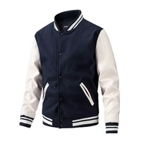 Veste de baseball d'hiver personnalisée OEM en chenille brodée, veste en coton pour homme, veste bomber pour homme