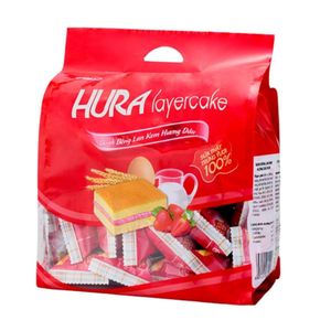 Best Selling Hura <b>Strawberry</b> Layer Cake 360g Soft <b>Strawberry</b> Sponge Cake Competitive Price Wholesale Export - Product Image 1