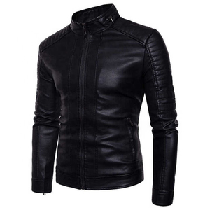 Chaqueta de Moto con Capucha para Hombre, de Cuero Genuino, Forro de Piel Sintética, Cierre de Cremallera, Ajuste Delgado, para Invierno, con Logotipo Personalizado - Product Image 3