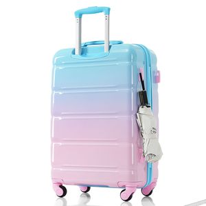 20-Inch USB Port Luggage <b>Set</b> of 3 Airline Certified ABS+<b>PC</b> Hard Shell Spinner Wheels with Luggage Identifier 'Li' - Product Image 6