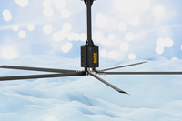 Ventilador de Techo Industrial HVLS de Alto Rendimiento AUSTAR AS185, Aspas Aerodinámicas Largas de Aleación de Aluminio, Control por Teclado y Aplicación Android