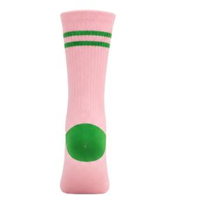 Pink Green Quarter <b>Socks</b> Women Cotton Crew <b>Socks</b> Color Block Athletic Casual <b>Socks</b> Comfortable Daily Wear Fashion Footwear - Product Image 2