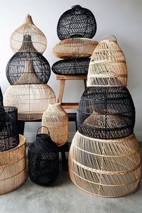 Bulk Minimalist Rattan Bamboo Lampshade Handwoven <b>Light</b> <b>Cover</b> Vietnam Production by VIFARMEX - Product Image 5