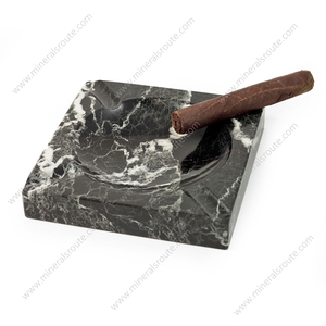 ที่เขี่ยบุหรี่หินอ่อนลายม้าลายสีดำสุดหรู รูปทรงลูกบาศก์ 4 ด้าน ของตกแต่งโต๊ะยอดนิยม - Product Image 6