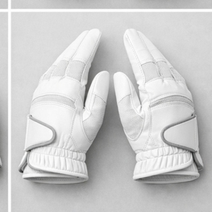 Guantes de bateo de cuero blanco, resistentes, unisex, para adultos, guantes de entrenamiento flexibles para béisbol con agarre antideslizante. - Product Image 5