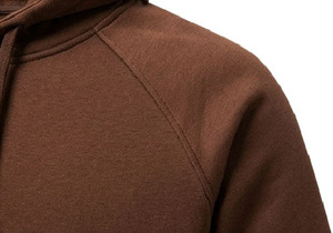 Sweat à capuche à manches raglan avec impression de logo personnalisé, en molleton épais, uni, style streetwear, avec poche kangourou, vente en gros - Product Image 3