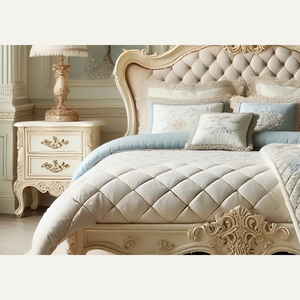 Ensemble de chambre à coucher de style français classique en acajou personnalisé, meubles en bois massif de luxe - Product Image 4