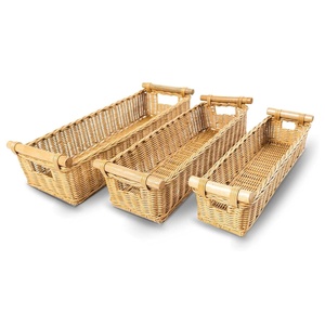 Tabletop accessory hand-made bread display <b>baskets</b> rattan <b>basket</b> kitchen pantry organizers - Product Image 1