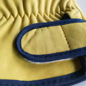 Gants de travail en cuir blanc XL de haute qualité pour la construction, le jardinage, la soudure, la protection, en cuir de vache, de chèvre et de porc pleine fleur - Product Image 4