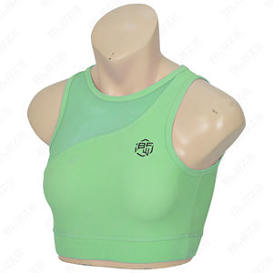 Soutiens-gorge de sport personnalisés à taille mi-haute, unis, avec élasthanne/nylon, ajustement parfait, respirant, confortable, leggings de yoga - Product Image 1