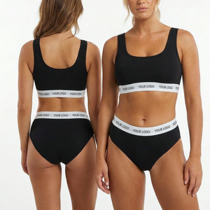 Conjuntos de Ropa Interior Deportiva Sexy sin Costuras con Logotipo Personalizado al por Mayor para Mujer - Tops y Conjuntos de Sujetador Transpirables sin Aros - Product Image 1