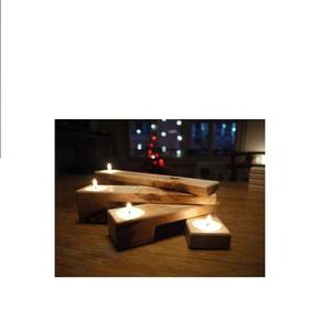 Nouveau porte-bougie en bois avec boîte de rangement pour allumettes, idéal pour mariages, événements festifs, fêtes, support à bougie moderne pour la maison, les restaurants et les tables. - Product Image 1