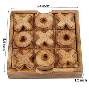 Wooden Tic Tac Toe Game Classic Strategy Board Game for Home Decor Family Fun - Product Image 2