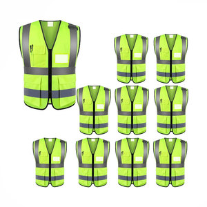 Gilets de sécurité haute visibilité avec poches, vente en gros, gilet réfléchissant pour travaux en extérieur, cyclisme, jogging, marche, sports - Product Image 1