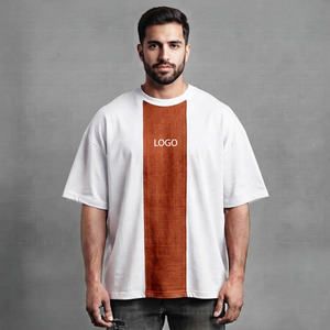 Camiseta de Manga Corta para Hombre, 220 g/m², Algodón Grueso, Ecológica, Antipilling, Transpirable, Estilo Vintage, Talla Grande - Product Image 1