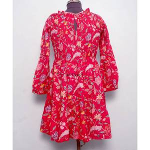 Blusa de Algodón 100% con Estampado Floral Vintage, Cuello Mandarín, Mangas Cortas Abullonadas, Lavable, de Secado Rápido, Estilo Casual y Femenino - Product Image 6