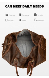 Waterproof Quick Dry stylish Leather Weekender Travel Duffel Bag Duffel Custom Logo Polyester Low Prices Leather Travel Bags - Product Image 5