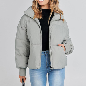 Premium Women's Puffer Jacket <b>Quilted</b> <b>Winter</b> Coat with High Collar for Warmth and Comfort During Cold Weather - Product Image 4