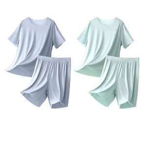 Conjunto de Pijama de Verano para Hombre, Estilo Japonés, Modal Suave y Transpirable, con Logotipo Bordado Personalizado, Fabricación OEM en China, Marca BD - Product Image 1
