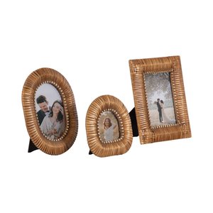 Custom Rattan Picture Frame Natural Cane Photo Frame <b>Wooden</b> <b>Border</b> Available in Different Shape Rustic Farmhouse Home Decoration - Product Image 5