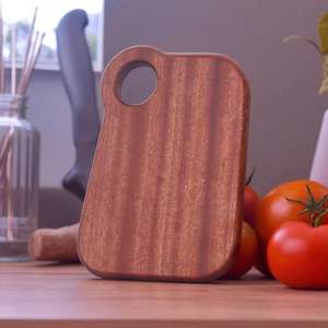 Tabla de Cortar de Madera de Acacia Ecológica, Apta para Lavavajillas, con Mango de Acero Inoxidable - Tabla para Servir Charcutería y Decoración de Cocina - Product Image 5