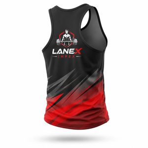 Men's Custom Gym <b>Stringer</b> Tank Top | Sublimated Bodybuilding Fitness <b>Vest</b> | Sleeveless Workout Training Singlet | OEM Sportswear - Product Image 3