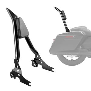 Sièges de moto avec dossier passager détachable à dégagement rapide, compatibles avec les modèles Harley-Davidson Touring, hauteur 27 pouces - Product Image 4