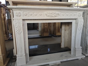 Chimenea <span class=keywords><strong>de</strong></span> Mármol Blanco Natural con Ángeles para <span class=keywords><strong>Decoración</strong></span> del Hogar, Precio <span class=keywords><strong>de</strong></span> Fábrica - Product Image 5