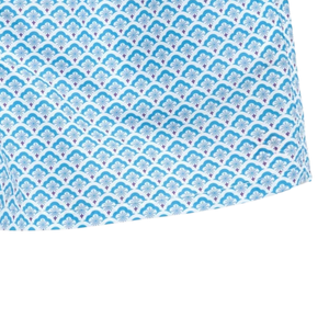 Shorts de bain imprimés modernes pour hommes 100 % polyester tissé séchage rapide taille élastique cordon de serrage décontracté été sports de plein air - Product Image 6