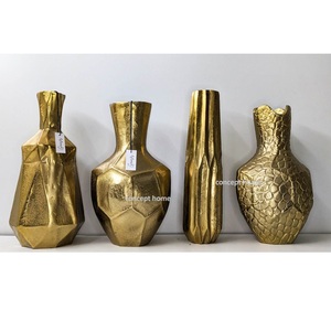 Modern Brass Aluminium Handmade Customizable Eco-Friendly Tabletop Wedding Party Home <b>Decor</b> <b>Vase</b> - Product Image 1