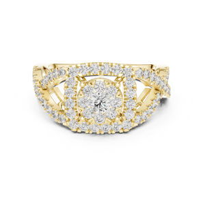 Anillo de Oro Rosa de 14K con Diamante Cultivado en Laboratorio, Redondo, para Uso Diario, para Mujer |   Diamante Cultivado Nuevo - Product Image 6