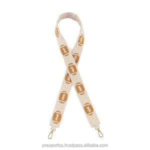 Sangle de sac de luxe en perles en forme d'arête de poisson, durable, réglable, faite à la main, brodée, pour sac à main, ceinture, bandoulière, perles de rocaille personnalisées - Product Image 5