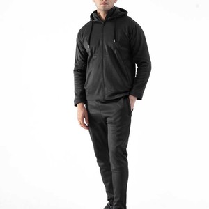 Comfortable Men 100% Polyester <b>Zip</b> Up Hoodie Track Suit Pakistan Made OEM Custom Size Men Track Suit for Sale - Product Image 1
