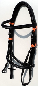 Brida de caballo inglés de cuero Premium Acolchado de cuero suave fresado de vaca con hebillas de acero inoxidable para montar - Product Image 5