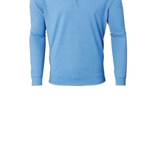 Université hommes 100% coton Sport course Jogging sweat quart demi fermeture éclair haut doublure solide hiver tricoté plaine teint à capuche - Product Image 5