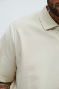 เสื้อโปโลแขนสั้นผู้ชาย สีพื้น ผ้าฝ้าย สไตล์ลำลอง ยับยาก ทรงปกติ - Product Image 3