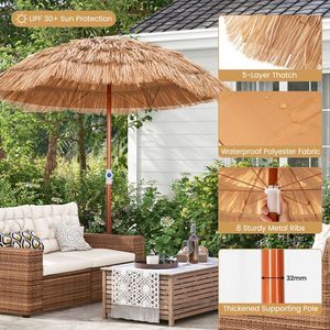 Ombrellone da Patio Quadrato in Poliestere da 3 Metri con Inclinazione e Borsa per il Trasporto, Ideale per Esterni, Spiaggia, Piscina, Hotel - Product Image 5