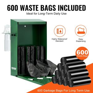 Porta-sacchetti per cani con chiusura a chiave con sacchetti per 600 Dog Waste Station distributore di rifiuti per animali domestici - Product Image 3
