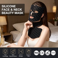 Masque facial LED en silicone professionnel de style salon, à poser sur le visage, pour usage domestique, soin de la peau, masque facial portable
