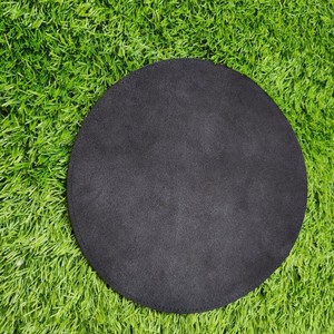 Alfombrilla de Ratón Redonda, Lisa, Azul Marino, de Cuero Vacuno, Superficie Circular, Borde Cosido, Base de Gamuza Genuina - Product Image 6