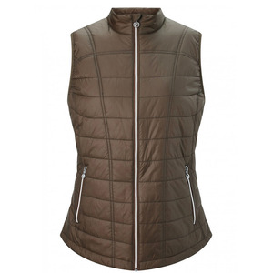 Gilet matelassé sans manches d'hiver avec fermeture éclair et logo personnalisé, style streetwear, manteau d'extérieur pour femme - Product Image 3