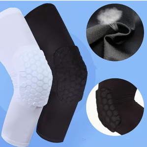 Genouillère orthopédique hexagonale de compression, support respirant antidérapant pour la jambe, protection en mélange de spandex unisexe pour la course à pied - Product Image 1
