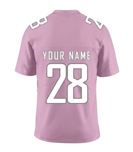 Jersey unisex de fútbol americano, corte holgado, cuello en V, manga corta, personalizable con nombre y número del equipo, transpirable, poliéster, corte regular. - Product Image 3