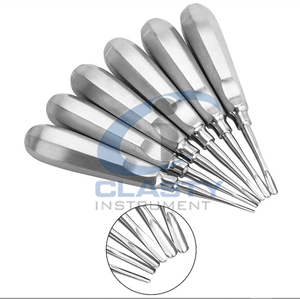 CLASTY INSTRUMENTS Instruments d'extraction dentaire chirurgicaux en acier inoxydable, manuels, Classe I, certifiés CE, avec poignée ergonomique - Product Image 3