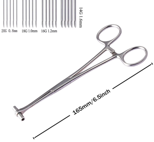 Pinces de perçage de septum de qualité supérieure - Acier inoxydable réutilisable autoclavable, outil professionnel de perçage corporel - Product Image 3