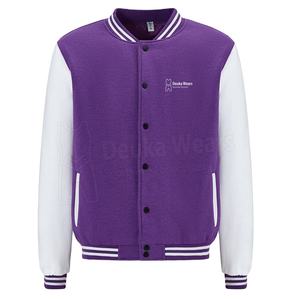 Vestes de sport décontractées à manches longues sur mesure en polyester/coton pour hommes, avec broderie chenille et impression personnalisées. - Product Image 1