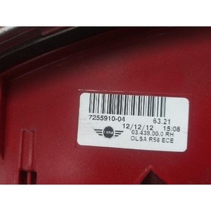 Luz Trasera Derecha Usada para Mini Hatch 725591004 - Product Image 6