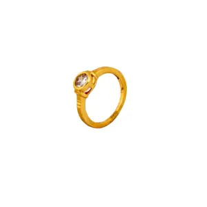 Wholesale Price Gold Plated 3/9 LSO-78 LADIES ONE STONE Ring In Bulk Quantity From India Exporter