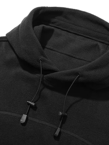 Men's Fleece Sweater Pullover Hoodie with Drawstring Long-Sleeved 100% Cotton Pocket Eco-Friendly Regular Fit for Autumn/Winter - Product Image 4