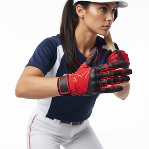 Guantes de Bateo de Béisbol Unisex para Adultos, de Poliéster/Algodón, Transpirables, para Entrenamiento, para Zurdos, Tallas XL, XXL, en Colores Negro, Rojo, Azul Marino, Blanco y Gris - Product Image 4